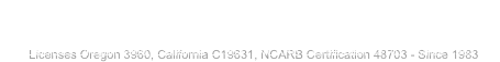 Margie Miller, Architect
Licenses Oregon 3960, California C19631, NCARB Certification 48703 - Since 1983 